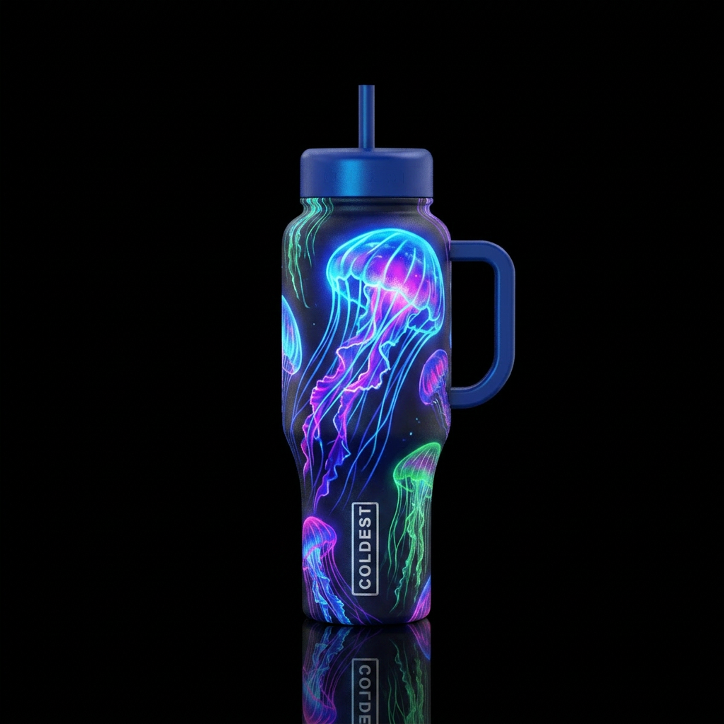 Glowie jellyfish water bottle design