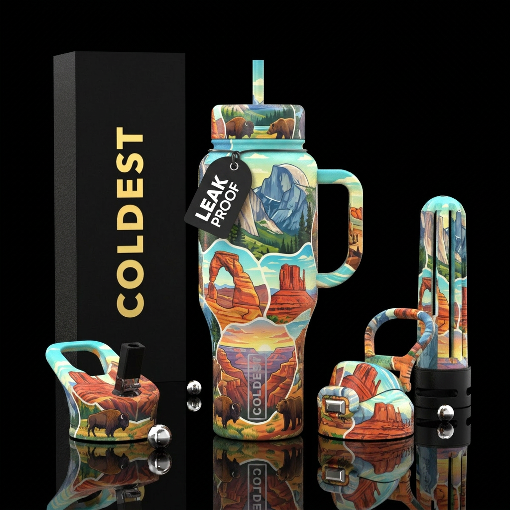 National parks water bottle design