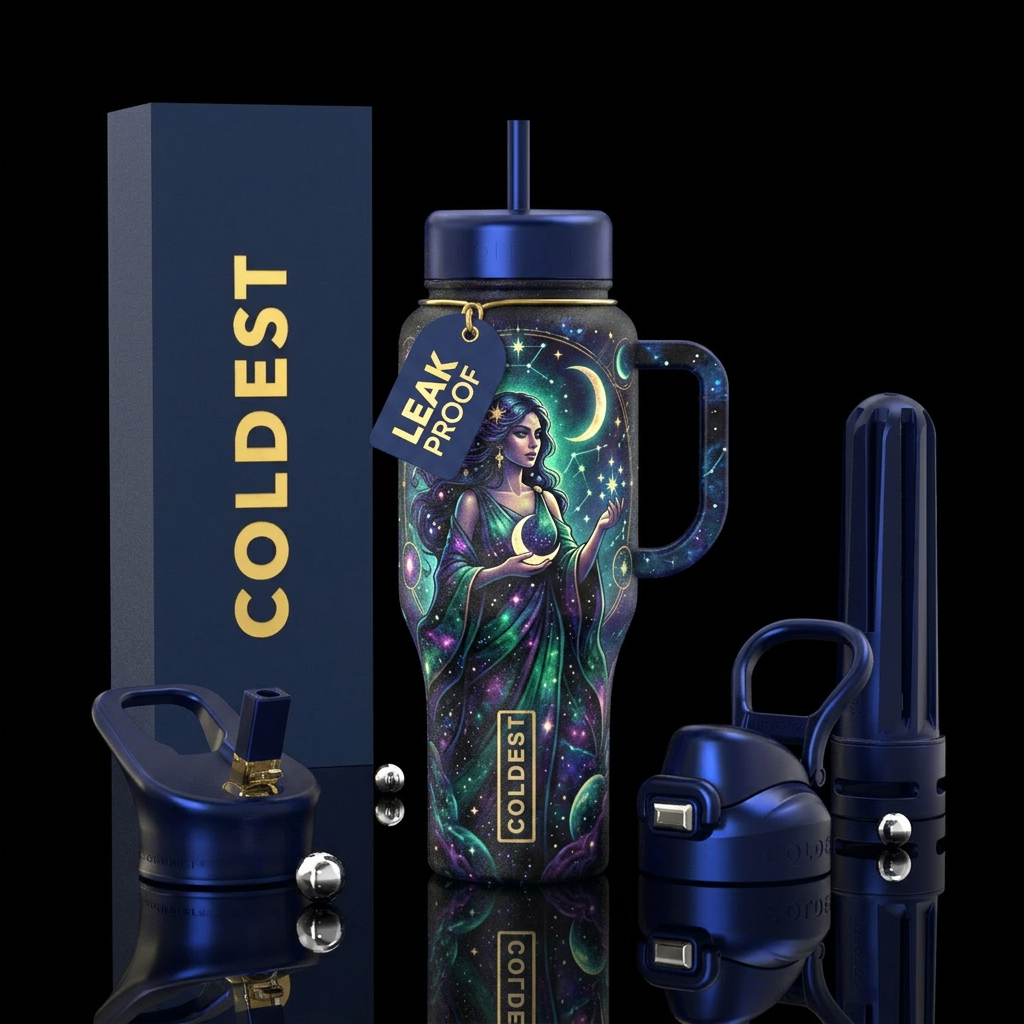 Nyx goddess of night water bottle design