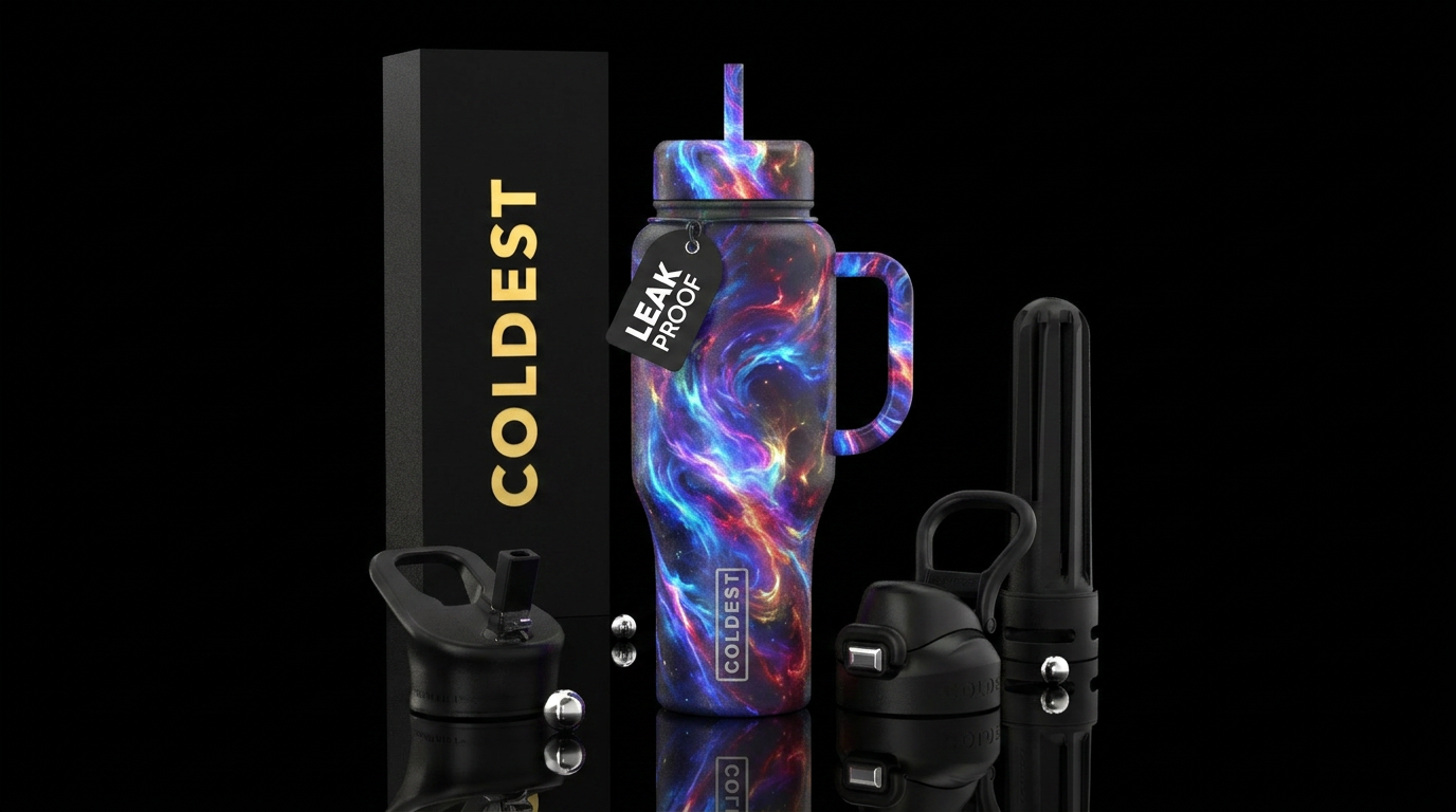 swirls of magic water bottle design
