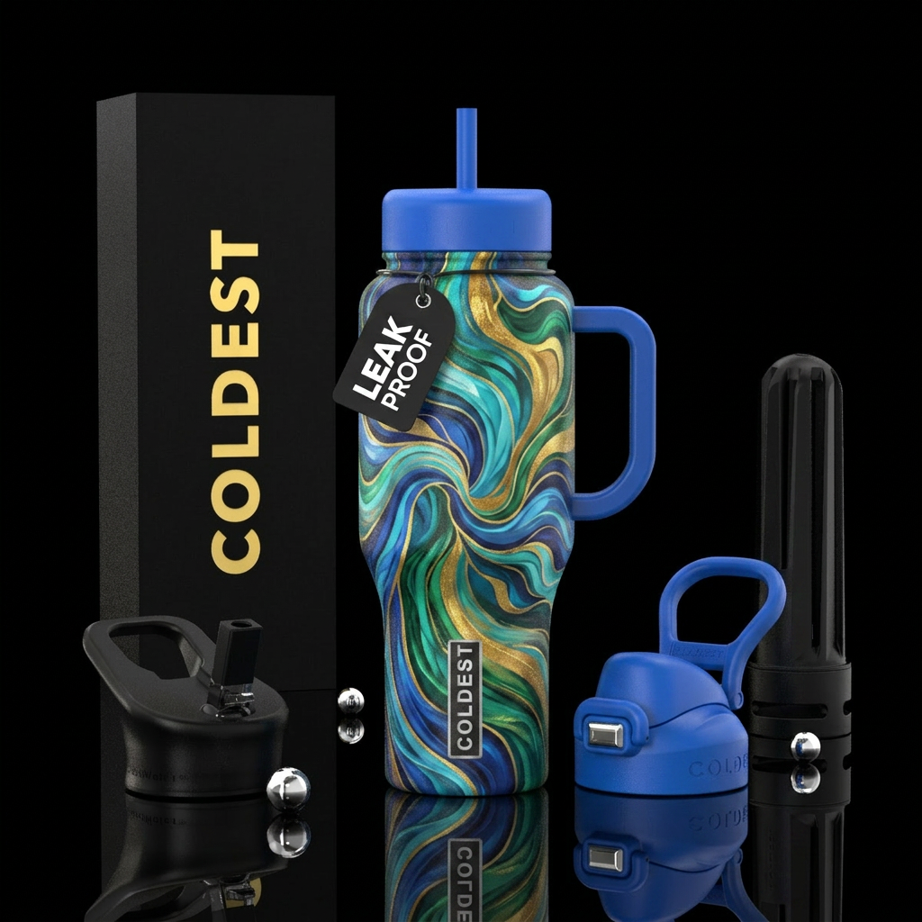 Abstract representation of ataraxia water bottle design