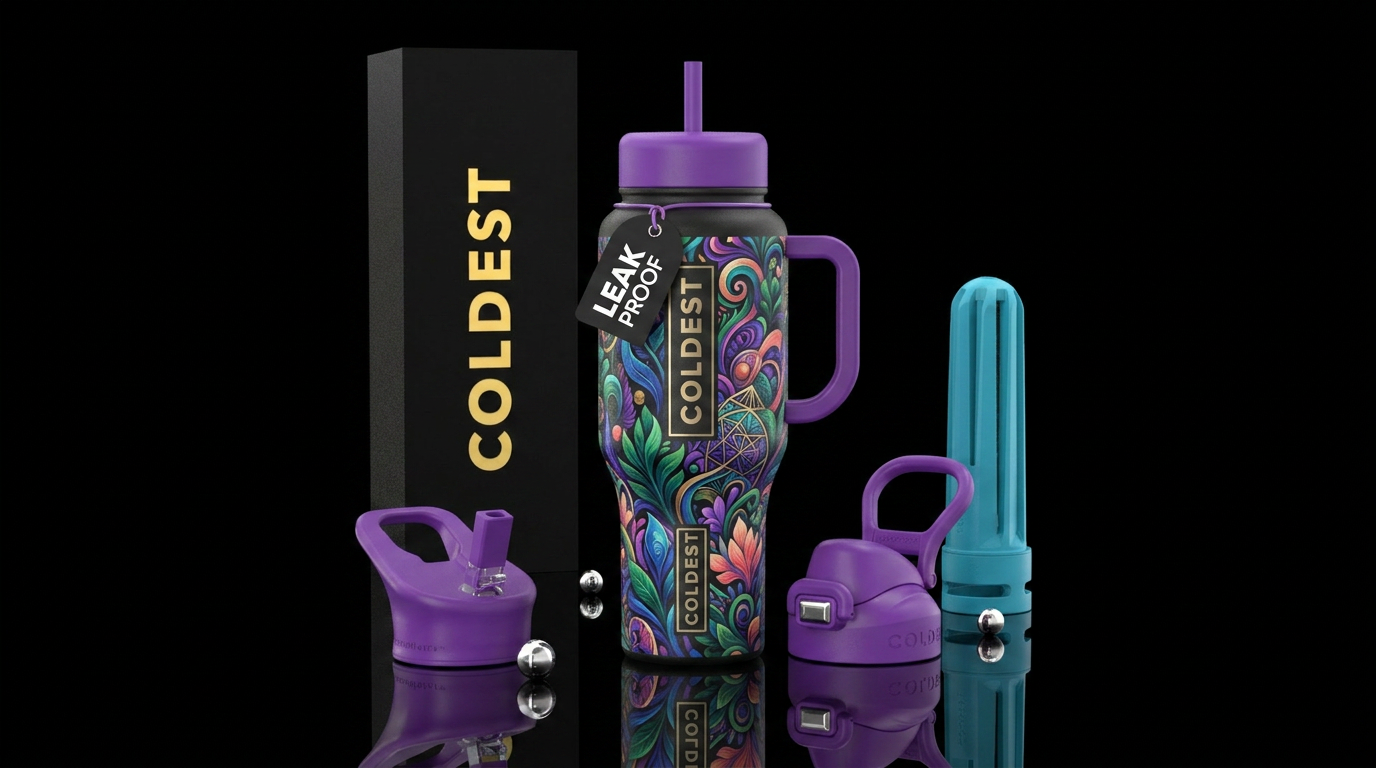 Abstract representation of eunois water bottle design