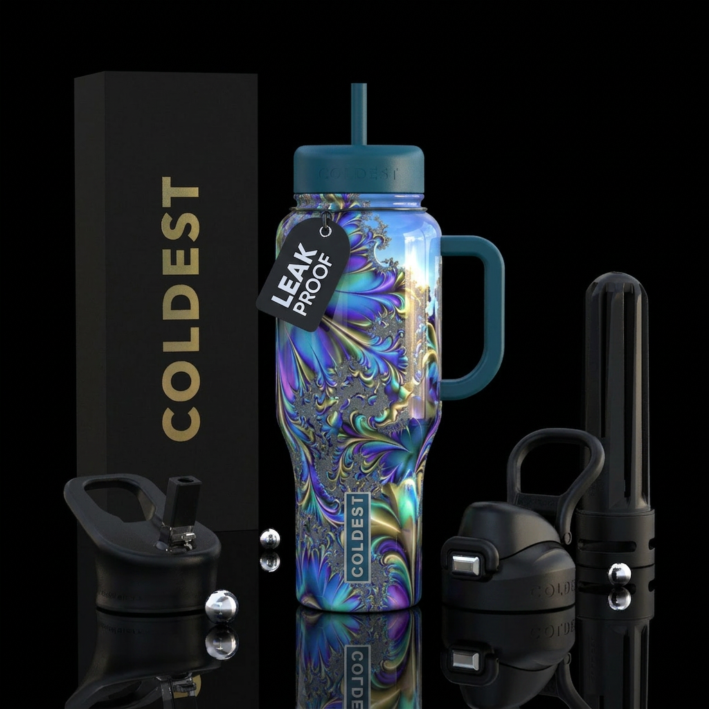 Fractals at daylight water bottle design