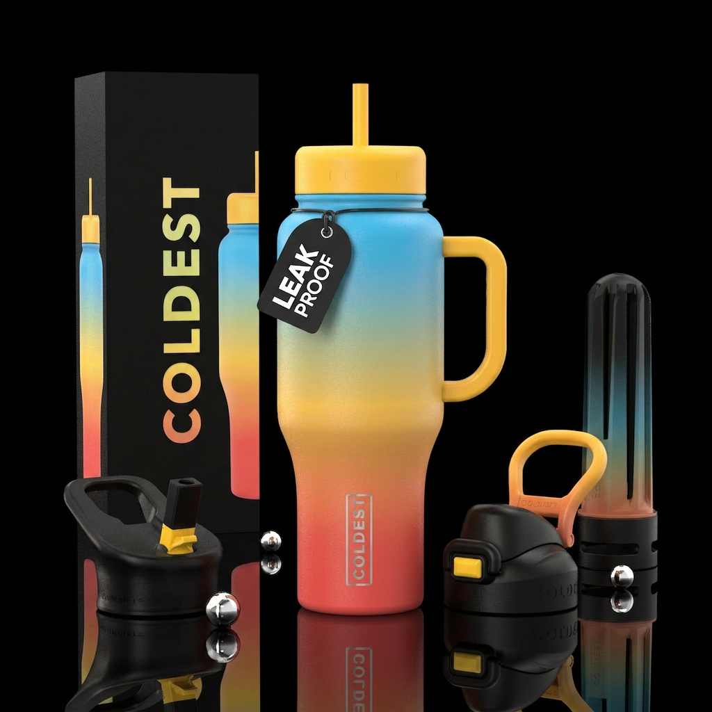 Shades of summer hombre water bottle design
