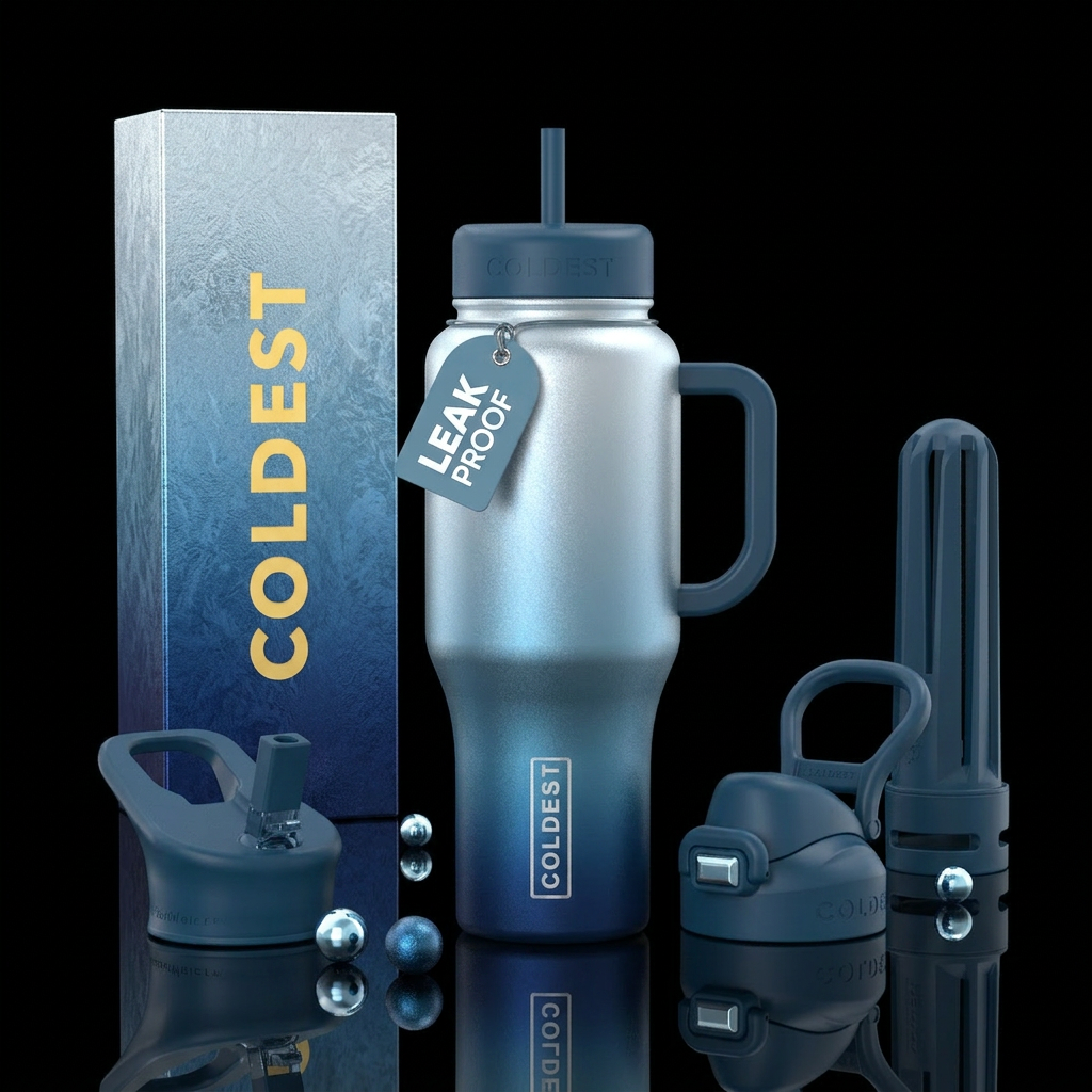 Shades of winter hombre water bottle design
