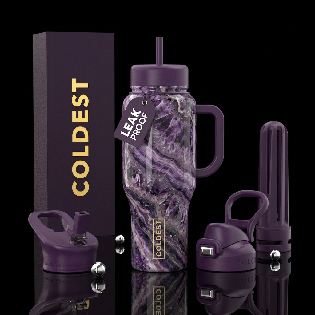 Amethyst granite waterfall st water bottle design