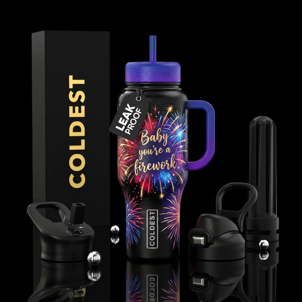 Baby you're a firework water bottle design