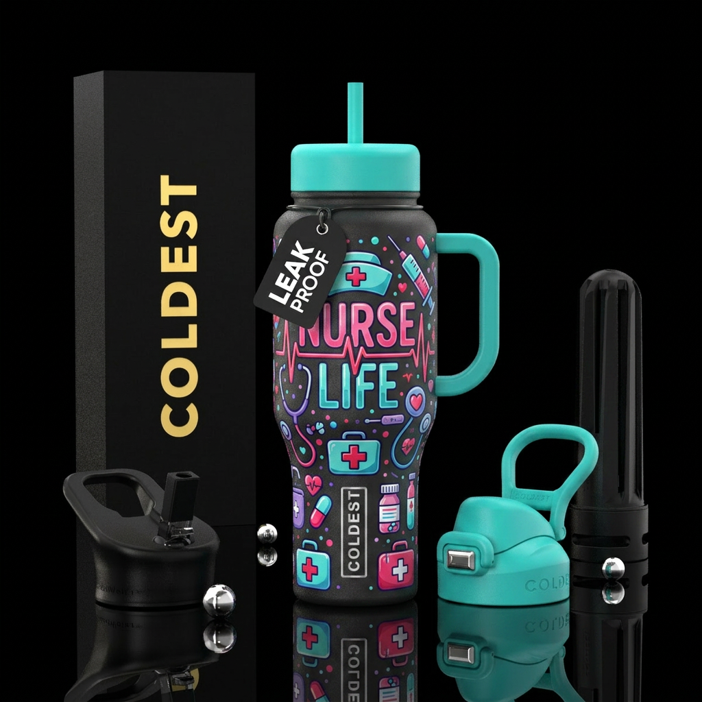 Nurse life water bottle design