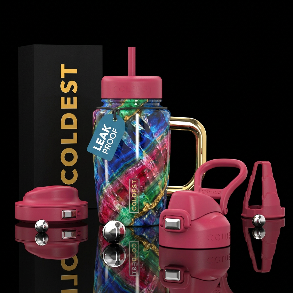 Tourmaline water bottle design