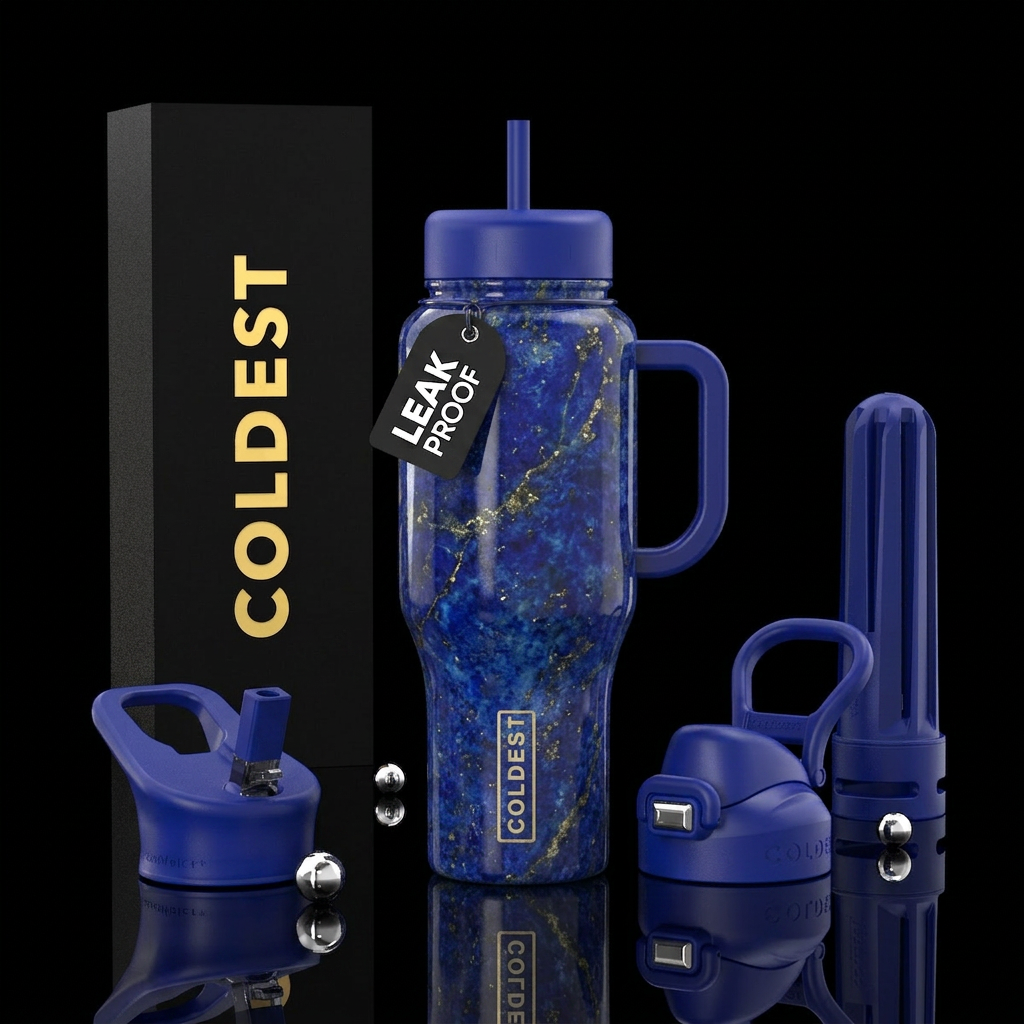 Lapis lazuli water bottle design