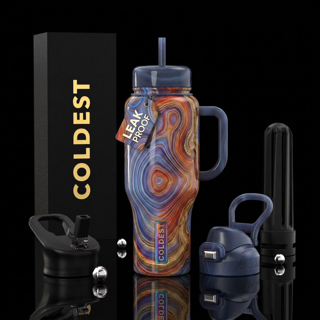 Agate water bottle design