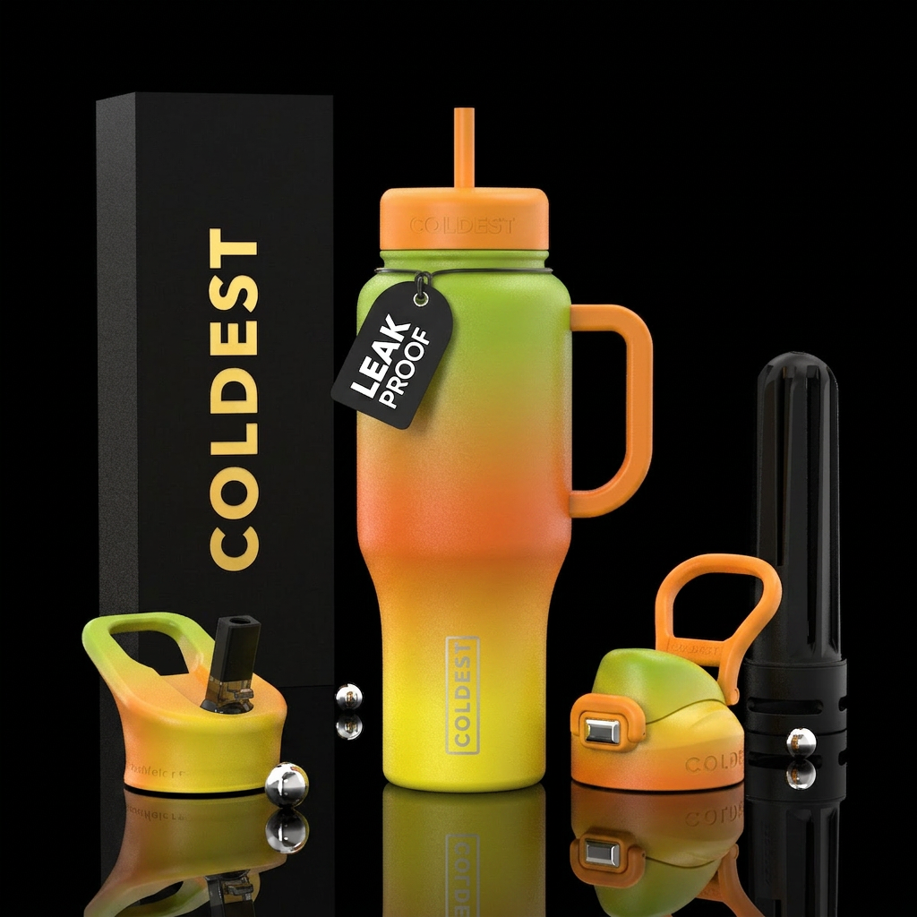 Citrus hombre water bottle design