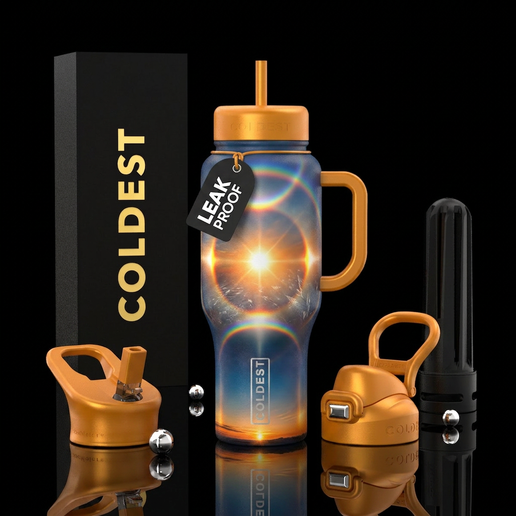 Sun dog water bottle design