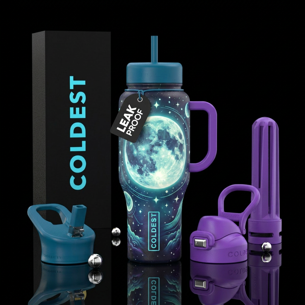 Glowie moon water bottle design
