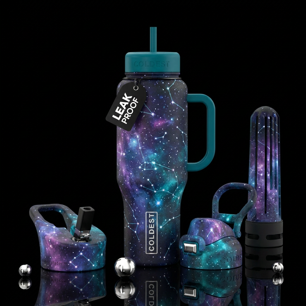 Constellations water bottle design