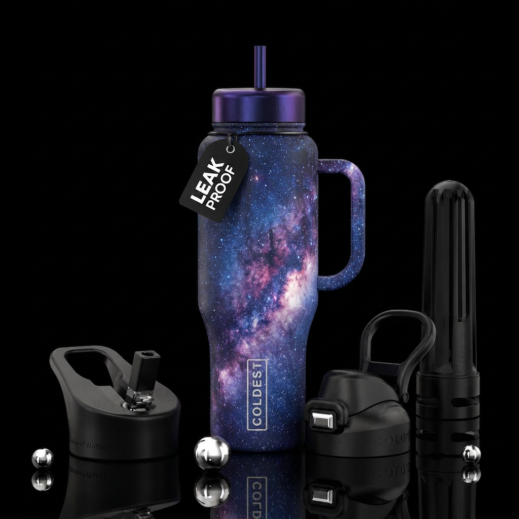 Milky way water bottle design