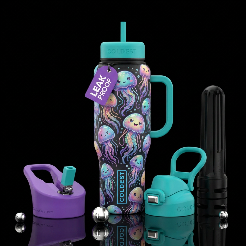 Anthropomorphic jellyfish water bottle design