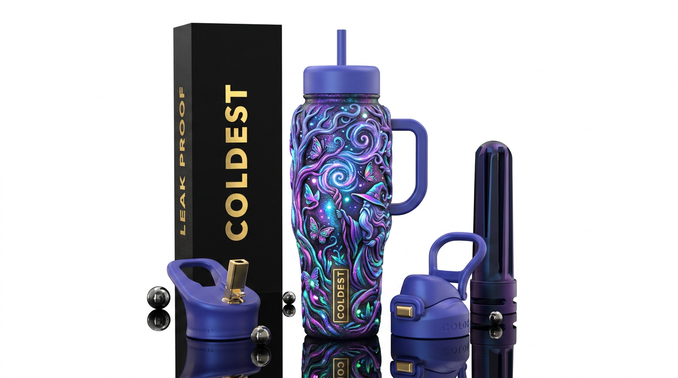 Neon Magic water bottle design