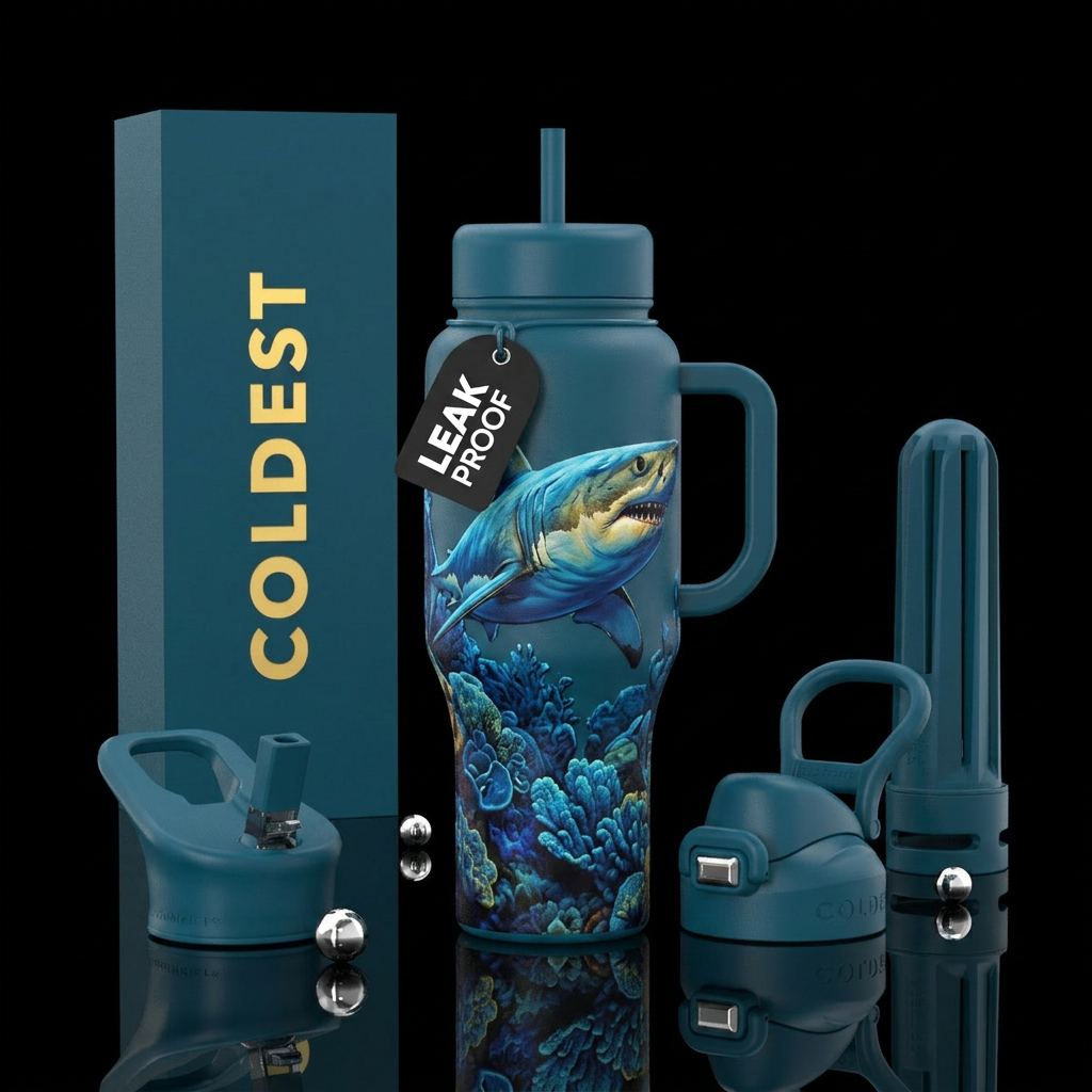 Deep Blue water bottle design