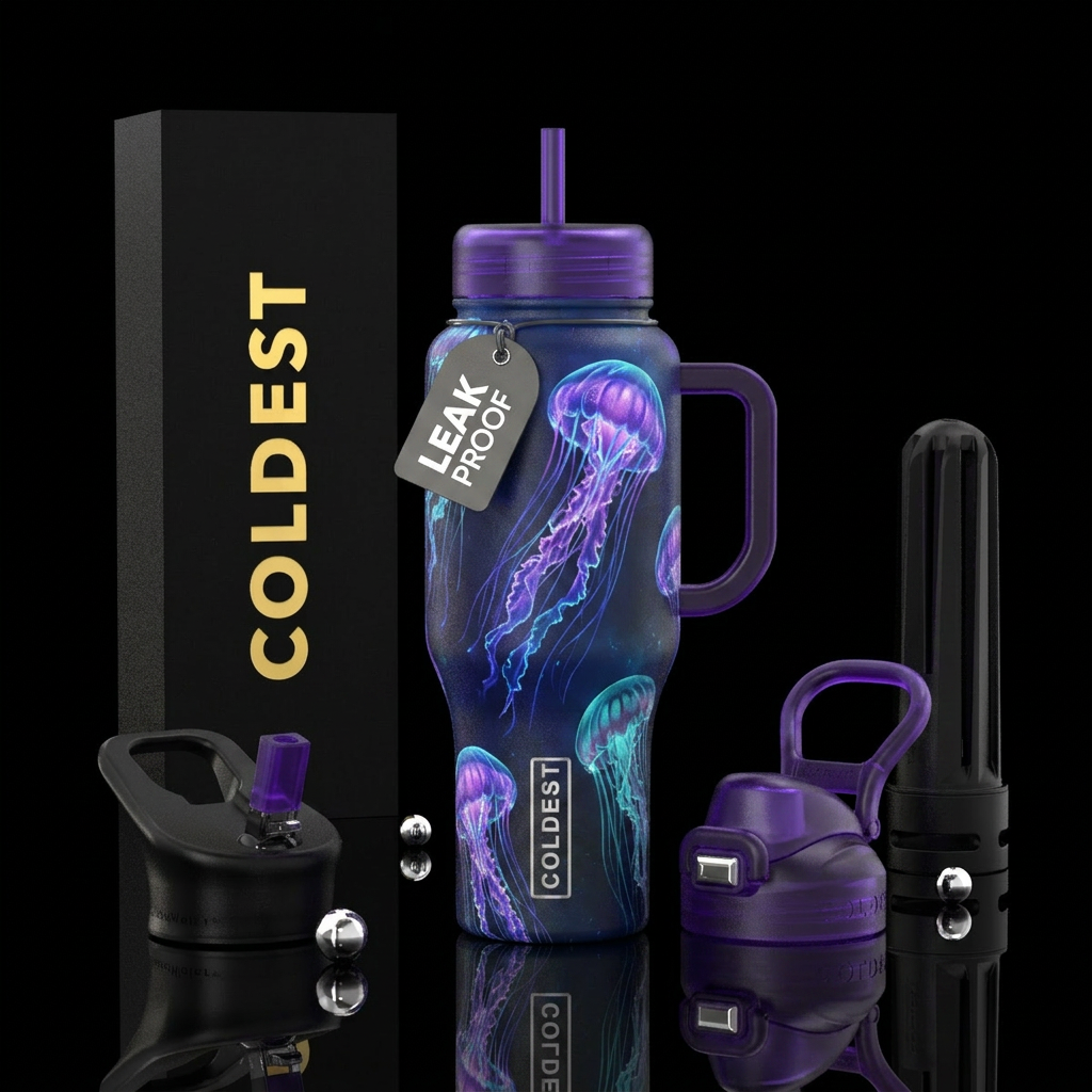 Jellyfish water bottle design