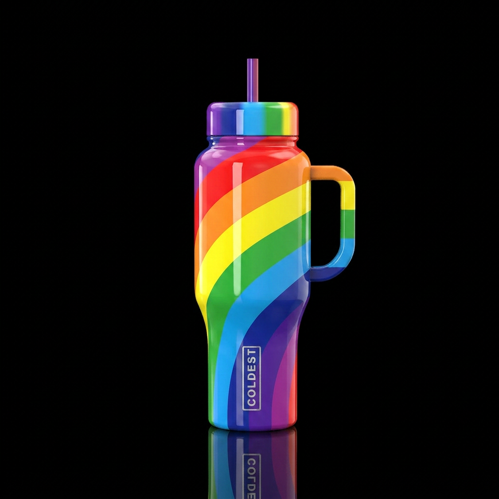 Rainbow bridge water bottle design
