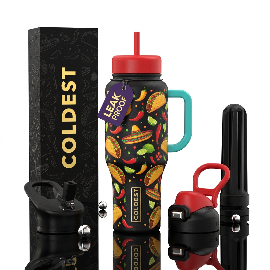 Taco Tuesday water bottle design