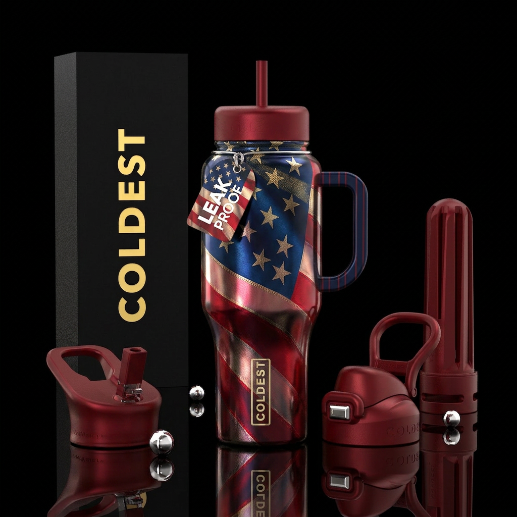 Patriotic water bottle design