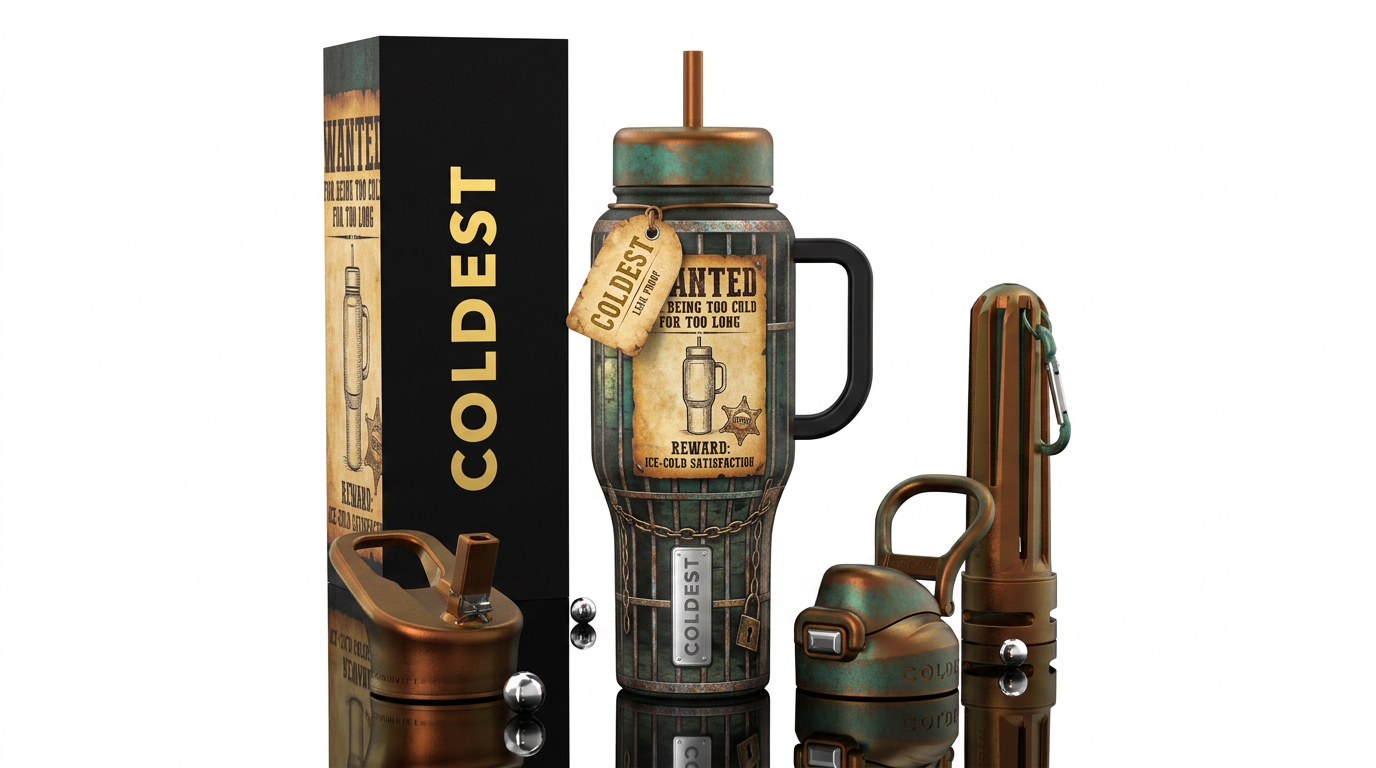 Coldest bottle in a western jail behind bars with ... water bottle design