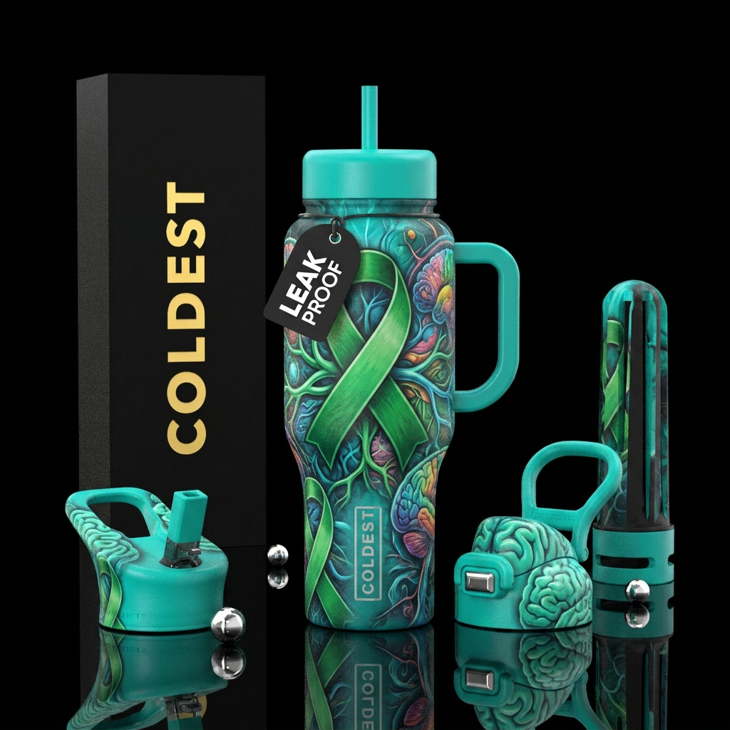 Mental awareness full bottle design water bottle design