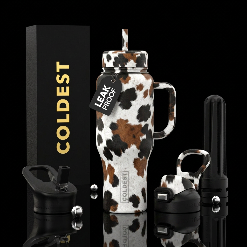 Cow water bottle design