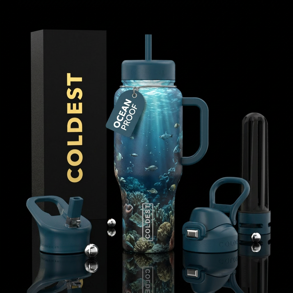 Ocean water bottle design