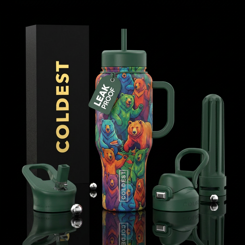 Bears water bottle design