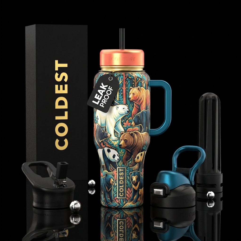 Bears water bottle design