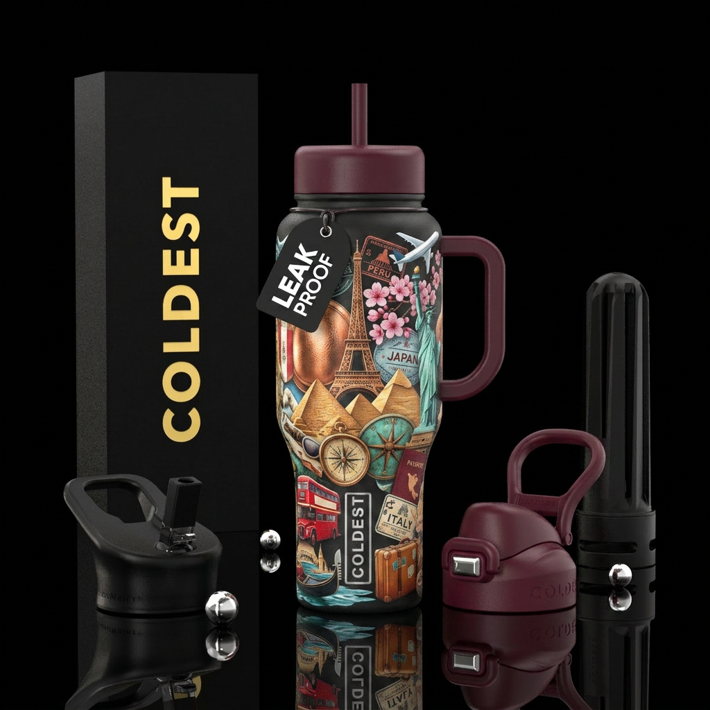 Travel water bottle design
