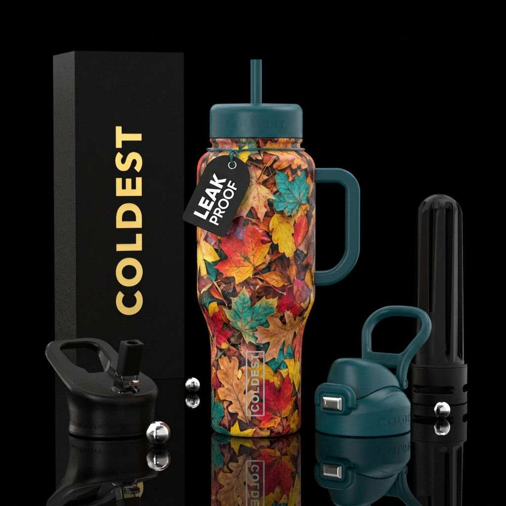 Autumn water bottle design