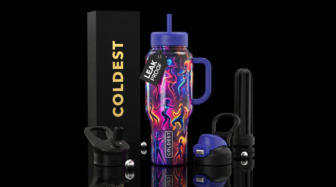 Dancing water bottle design