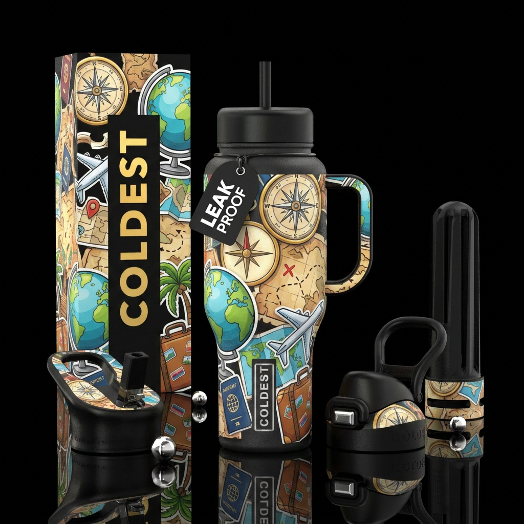 Travel water bottle design
