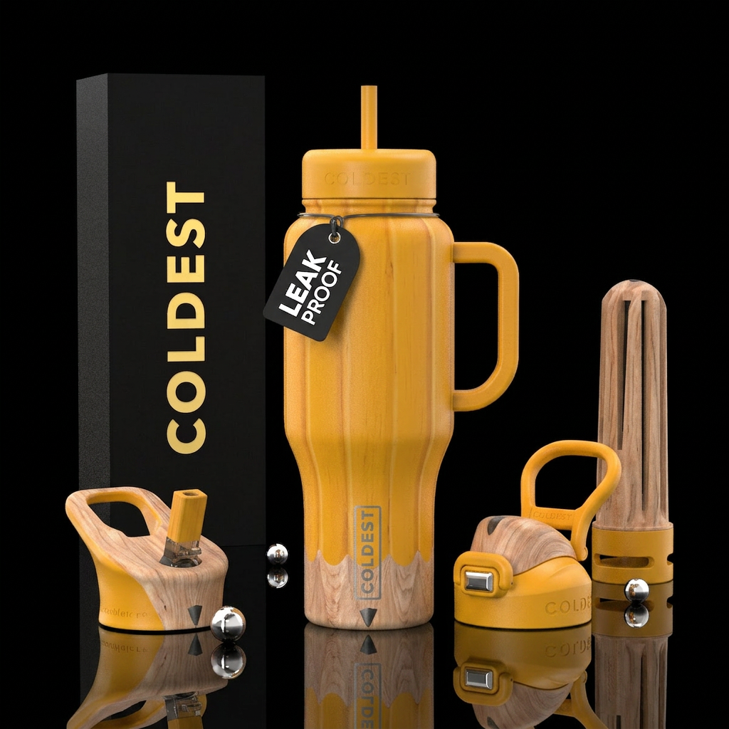 Teacher design. Pencil water bottle design