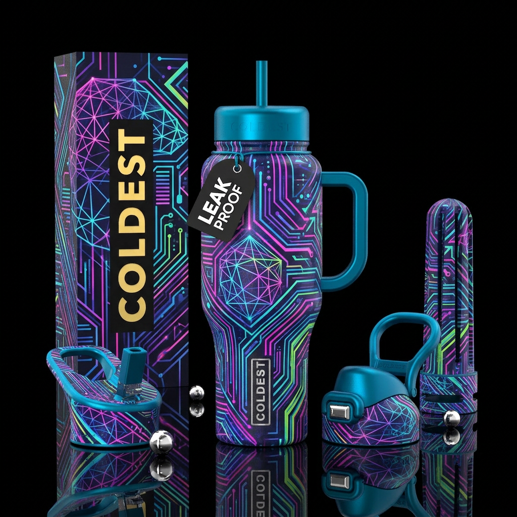 Futuristic water bottle design