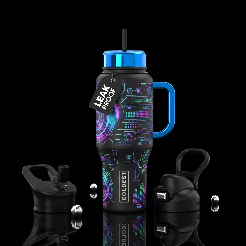 Futuristic water bottle design