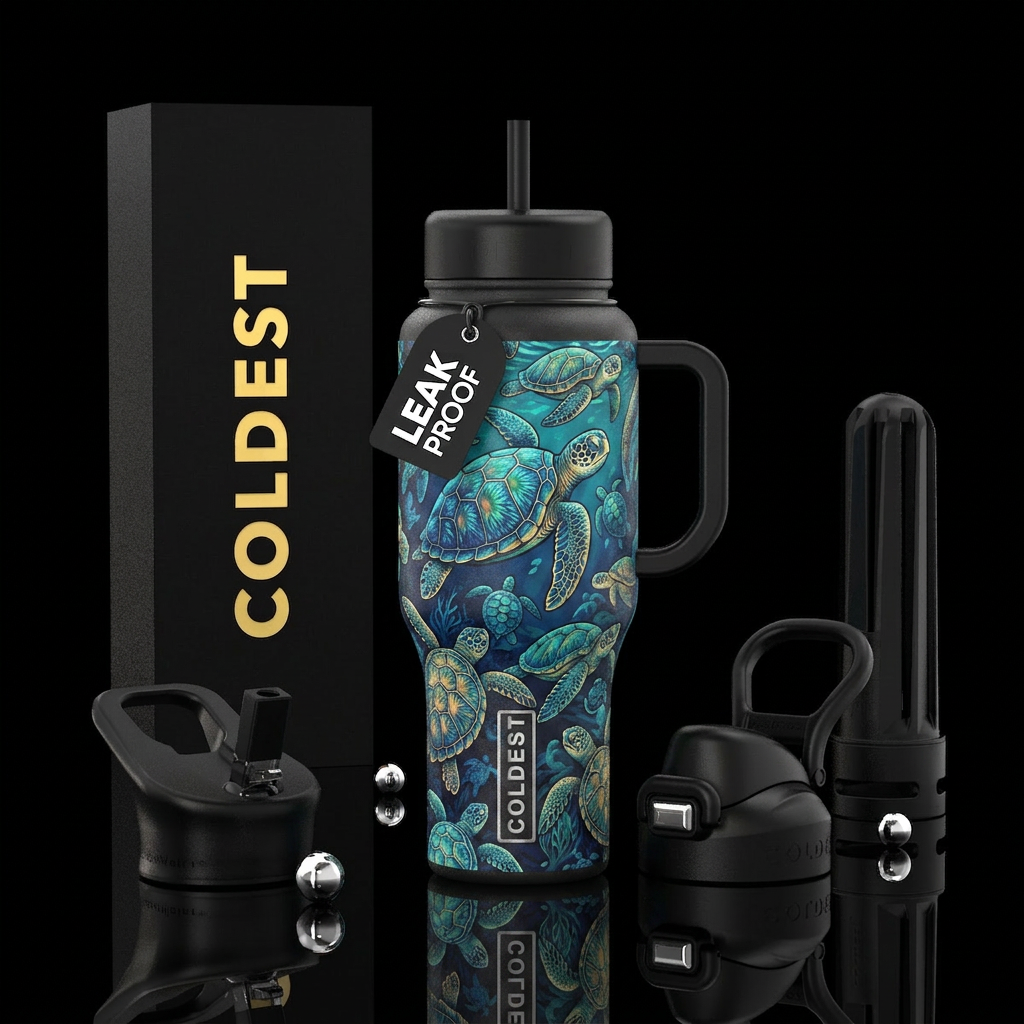 Turtle water bottle design
