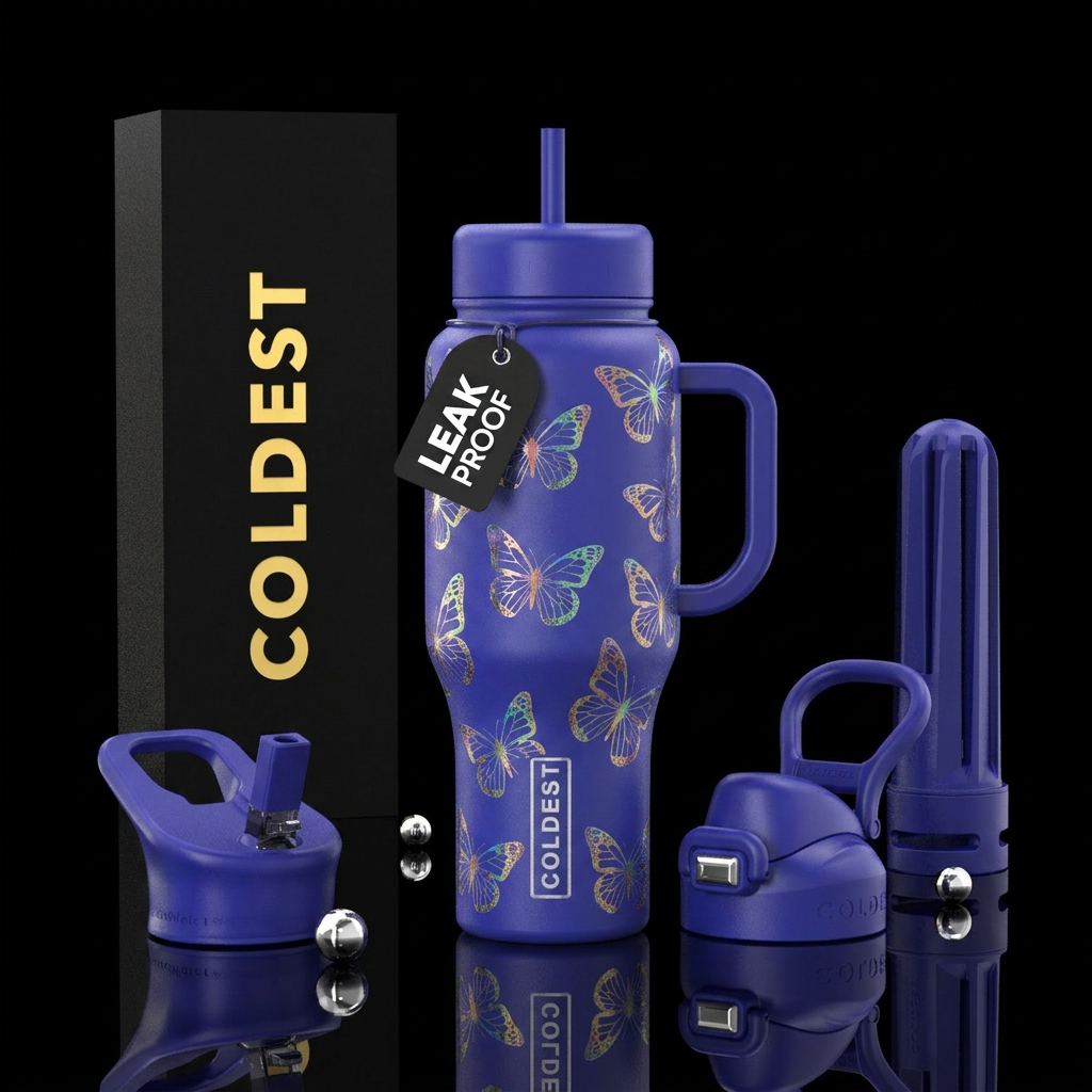 Butterfly water bottle design