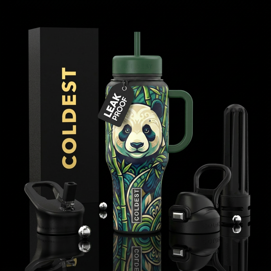 Panda water bottle design