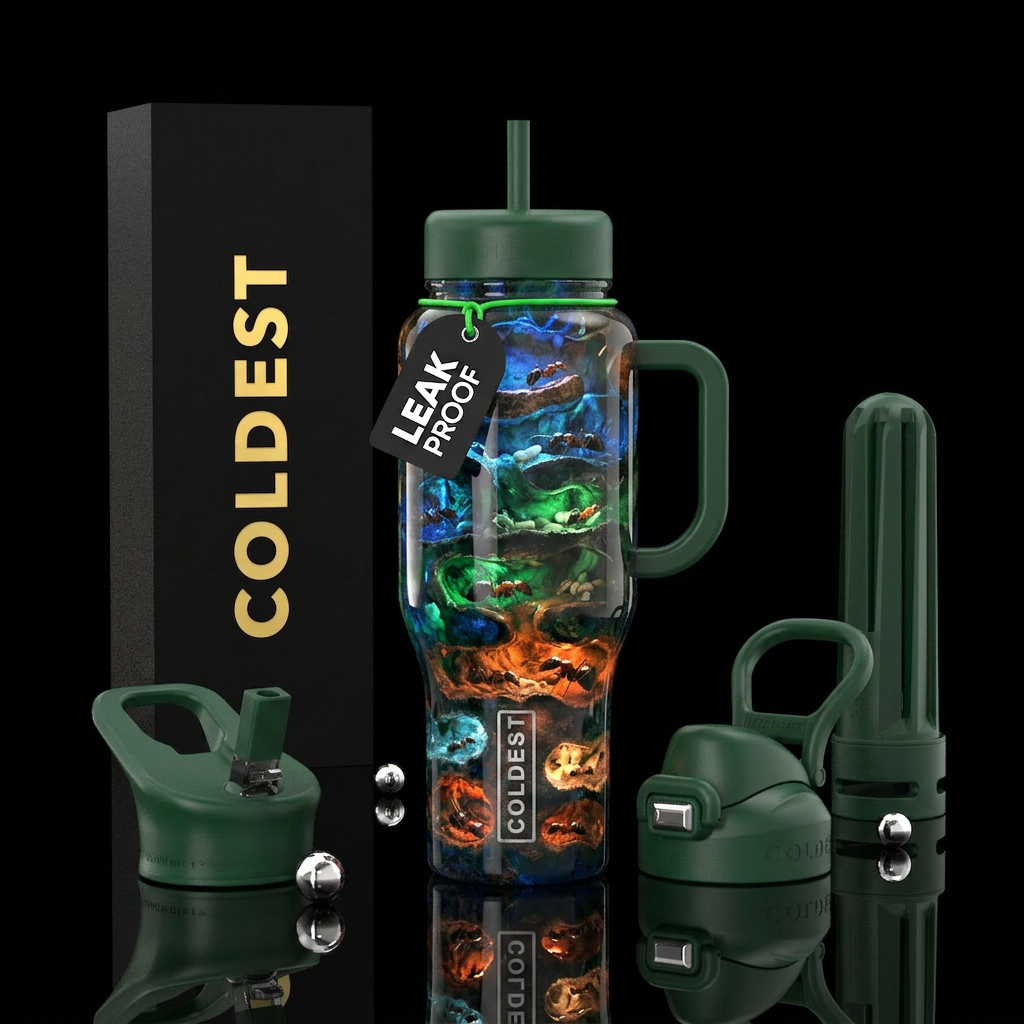 Ant farm water bottle design