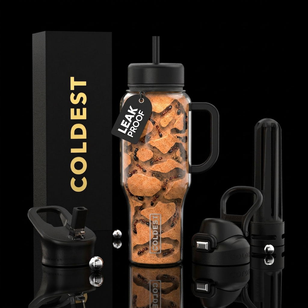 Ant farm water bottle design