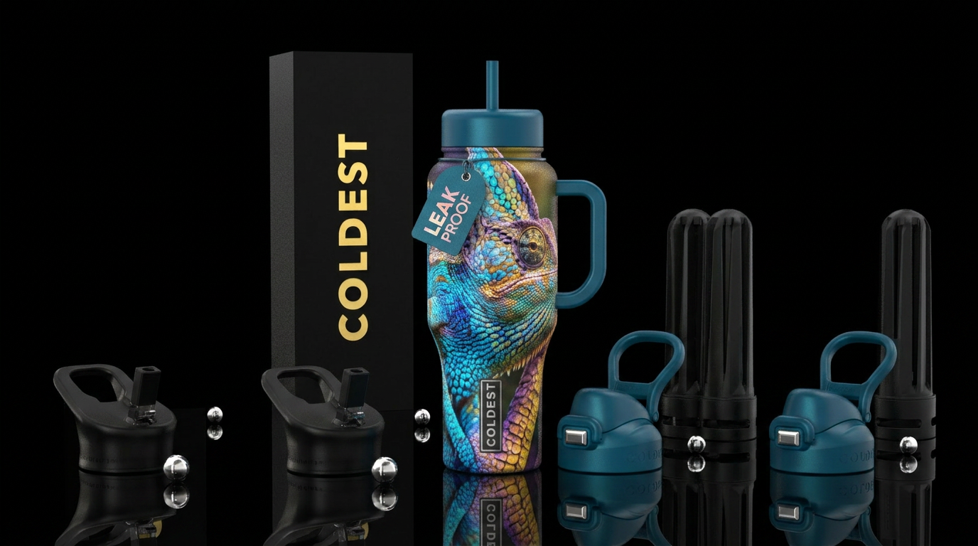 Chameleon water bottle design