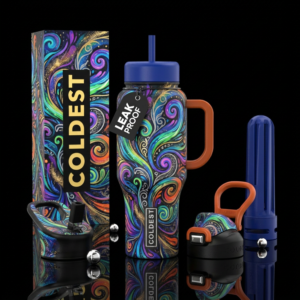 Art water bottle design