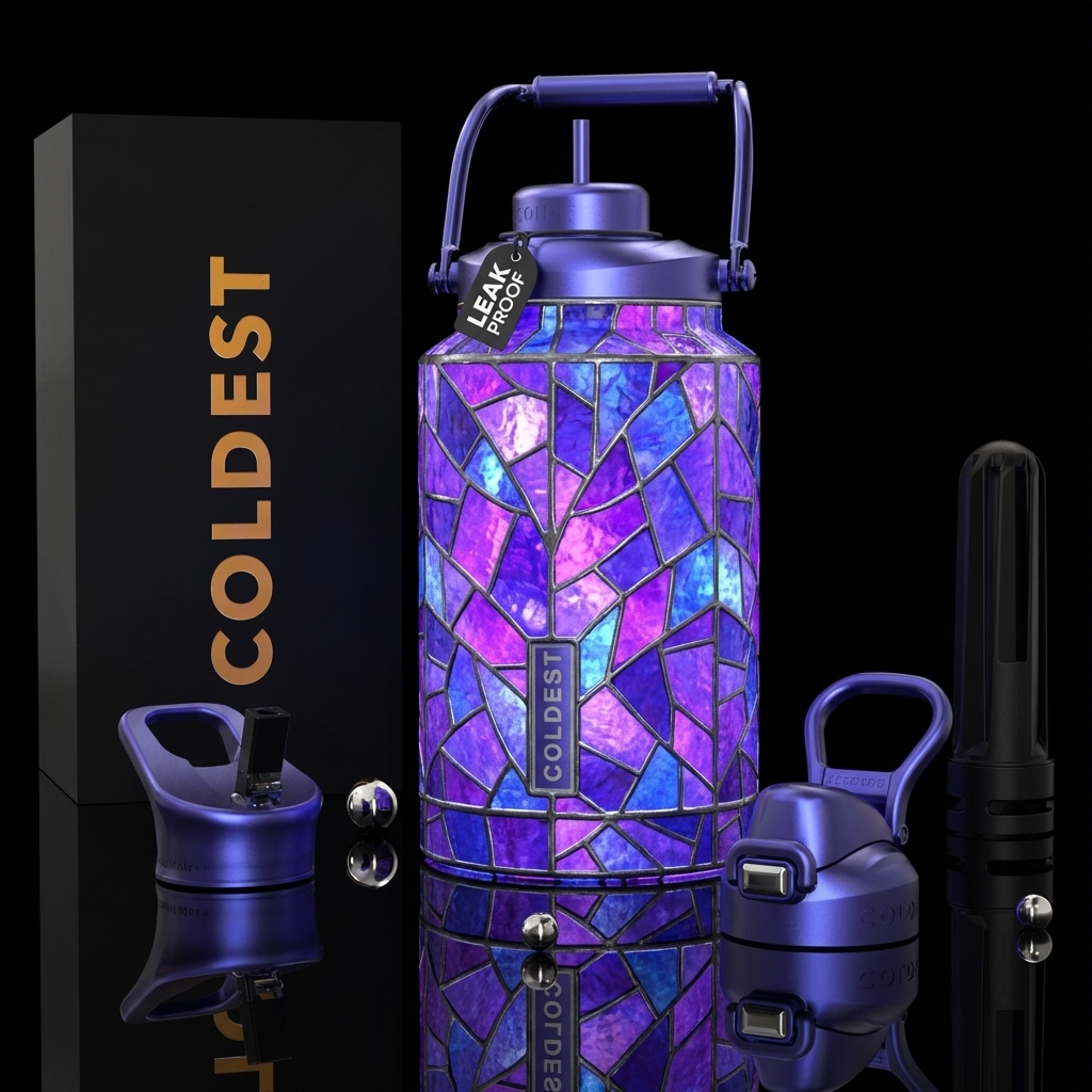 Vibrant Vision water bottle design