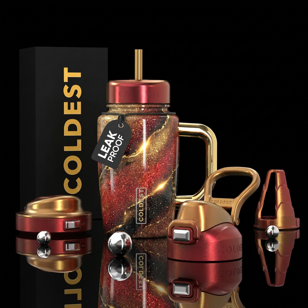 sparkly, glowie, beautiul, romantic, rustic, artis... water bottle design