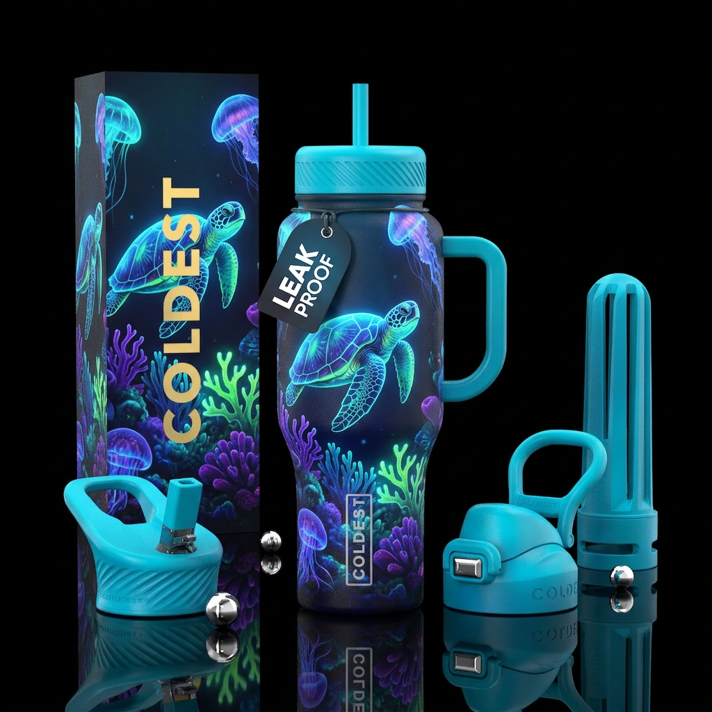 Sea of Stars water bottle design
